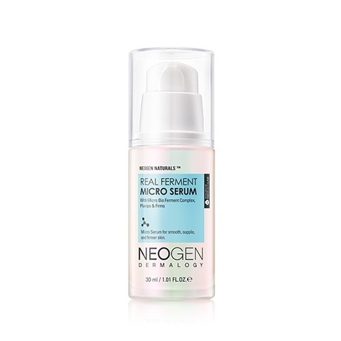 Neogen DERMALOGY Real Ferment Micro Serum er en intensiv gel-serum med 61% naturlig fermenterte ingredienser, panthenol og kollagen som gir umiddelbar fukt, næring og oppstrammende effekt. Huden får mer styrke, jevnere fargetone og bedre struktur.