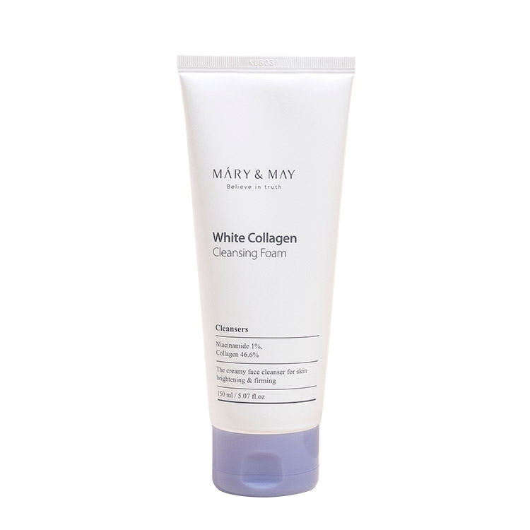 Mary & May White Collagen cleansing foam Koreansk Hudpleie