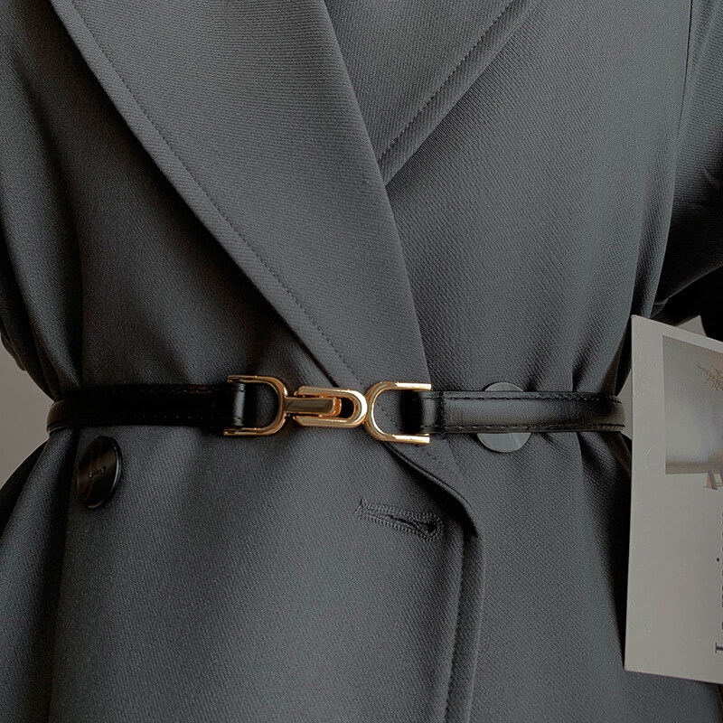 Elegant midjebelte Svart