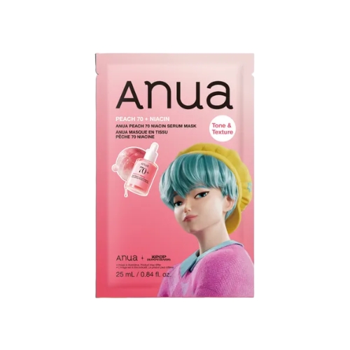 Anua x K-pop Demon Hunters Peach 70 Niacin Serum Face Mask 25ml